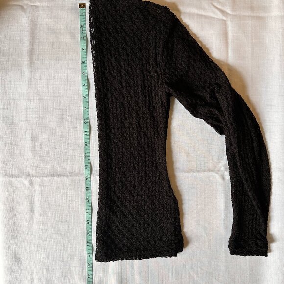 Antonio Melani Sheer Soft Stretch Long-Sleeve Top Size S -Layering Essential - Picture 9 of 10